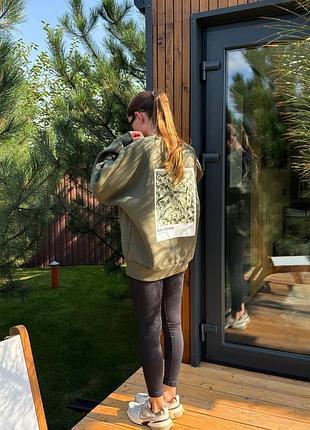 Женский оверсайз худи с принтом