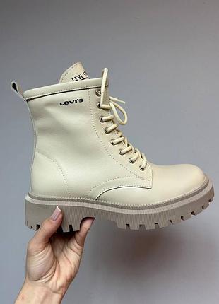 Женские кроссовки ботинки levis натуральная кожа мех,зима