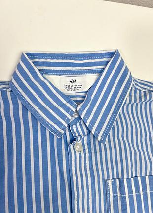 Сорочка h&m, блакитна у білу смужку