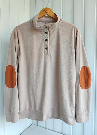 Мужская винтажная, вельветовая кофта, свитшот, рубашка