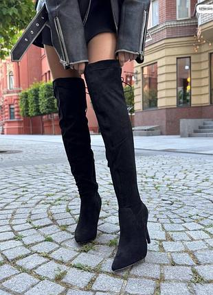 Жіноча ботфорти демісезон на осінь дуже якісний приємний матеріал стильно сидять на нозі
