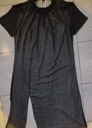 Очень красивое длинное платье в горох 48-50