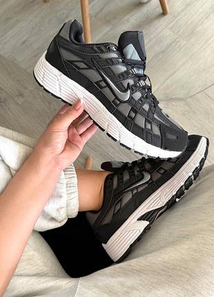 Женские кроссовки nike p-6000 grey white