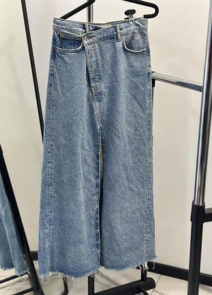 Джинсова максі спідниця zara