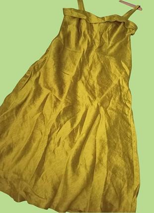 Очень красивое платье из полированного льна,48-50,16разм,minuet.