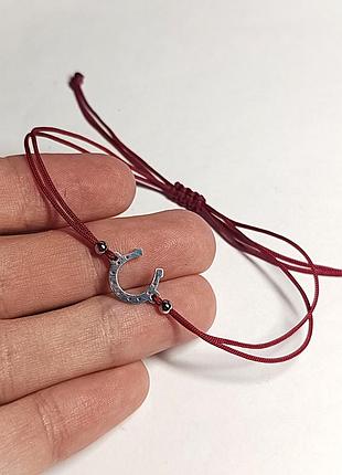 Браслет - амулет на притягивание удачи с симолом "подкова". талисман на удачу, благополучие и защиту