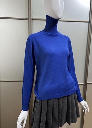 ⚜️❤️zara женский яркий ,синий базовый трикотажный гольф,водолазки!оригинал!