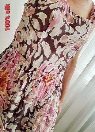 Silk шелк платье платье voglia, новое l, длинное бохо на подкладке