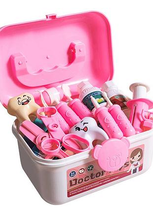 Игрушечный набор врача  розовый