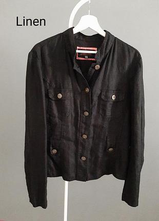 Лен_идеальный базовый жакет_#761