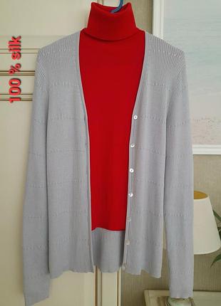 Кардиган silk 100% шовк, новий, s/m, marks&amp;spencer, кофта