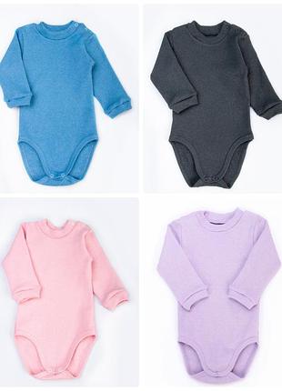 Боди ясельный, бодик теплый с начесом рубчик детский, боди-гольф