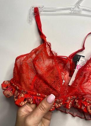 Бюстгалтер бра кружевний etam червоний