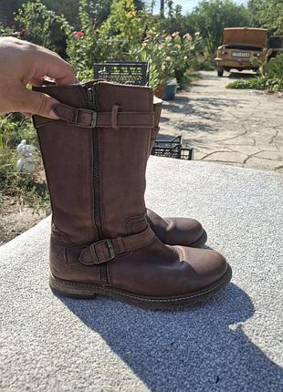 Кожаные осенние ботинки