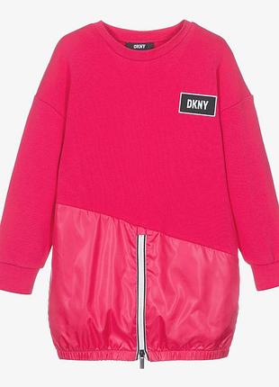 Розовое платье на молнии для девочек-подростков dkny, сток