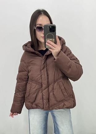 Тепла куртка шоколад шоколадна куртка молочна куртка молоко беж бежева куртка тепла куртка