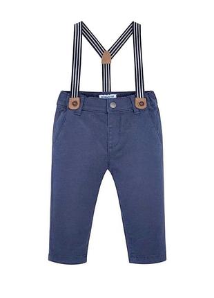 Нові з бірками штани для хлопчика mayoral (1542, бавовна в рубчик,підтяжки в комплекті) на 24,36 міс
