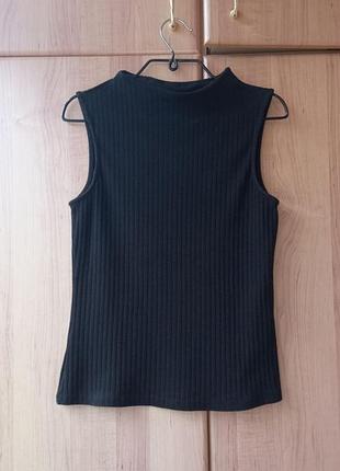 Женская коттоновая черная теплая майка кофта lindex