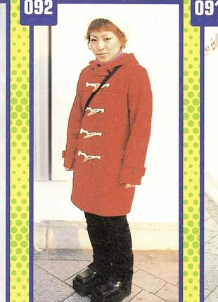 Пальто дафлкот бордове