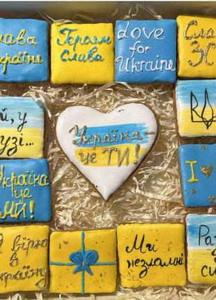 Подарочный набор ко дню защитника украины, дня казачества. цена в описании. патриотические пряники