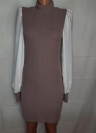 Платье с шифоновыми рукавами, размер s