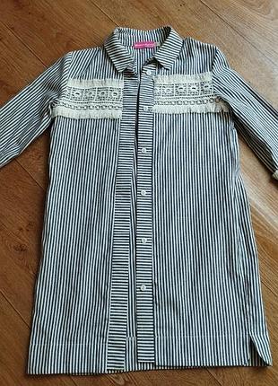Платье рубашка для девочки