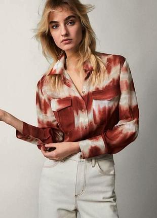 Massimo dutti стильна сорочка з віскози/12910/