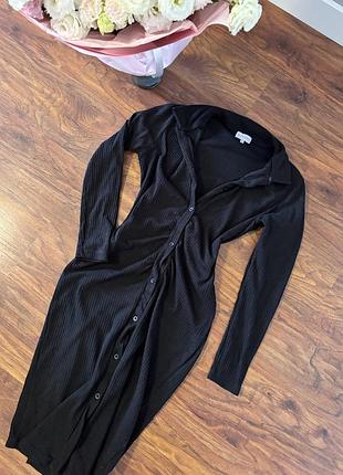 Стильна чорна сукня в рубчик,бренд in the style,16