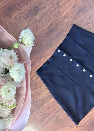 Спідниця міні,якісна плотна екозамша