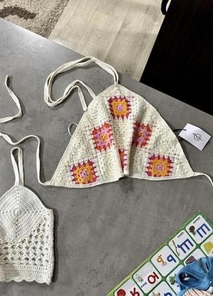 Топи в’язані топы вязанные вязка asos stradivarius xs