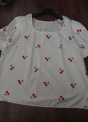 Красивая блуза большого размера, имитация шелка