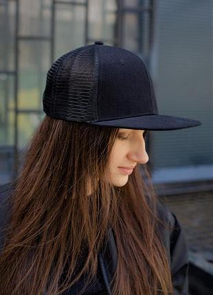 Жіноча кепка снепбек without mesh чорна