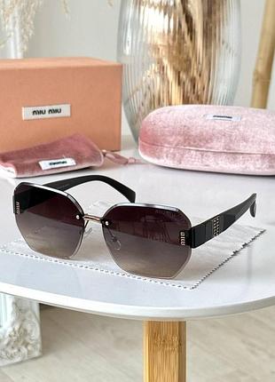 Солнцезащитные очки женские 💣новый 2025💣 год 🛍️ромбы от бренда miu miu 🛍️