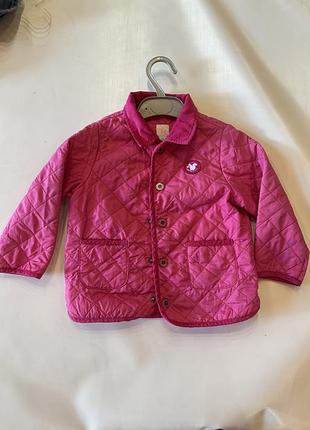 Яскрава стьобана курточка для дівчинки, розмір 86