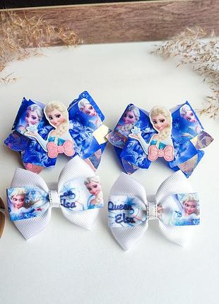 Бантики резинки банты с єльзой бант для волос фроузен с принцессами холодное сердце