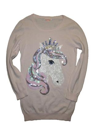 Ніжна в'язана сукня/туніка на 8-9років зріст 134