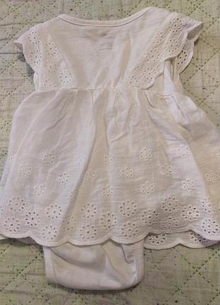 Боди платье на девочку 3-6 мес 68 см