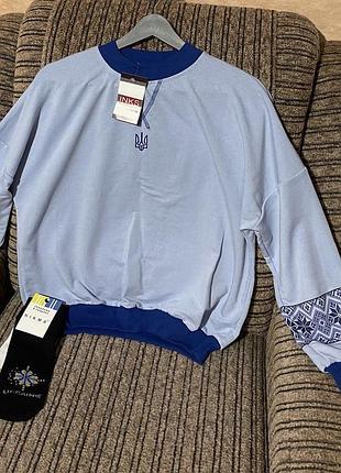 Жіночий гарний світшот у подарунок пара шкарпеток на вибір