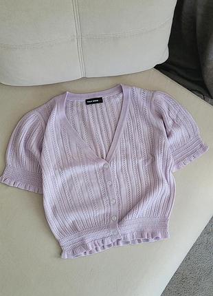 Легкий сиреневый кардиган
