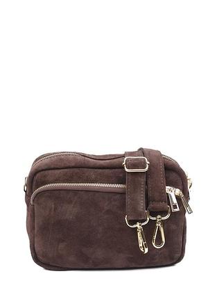 Замшева сумка кросбоді