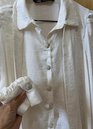 Блуза zara з перлинами