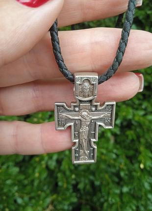 Серебряный кулон крест в новом году.925 проба . отлично для подарка