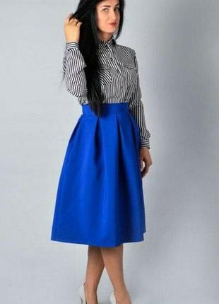 Модная юбка-миди клеш