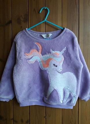 Теплая кофтина h&amp;m размер 3-4 года