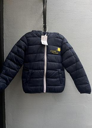 Куртка дитяча демісезонна водовідштовхувальна та ві,трозахисна disney 104 см (3-4 years) темно-синя унісекс