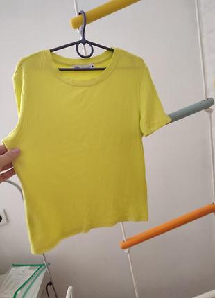 Топ в рубчик от бренда zara, размер xs