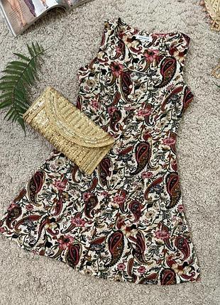 Нежное натуральное летнее платье в принт No539max