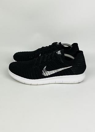 Кросівки nike free rn flyknit 831069-001 black men’s run оригінал чорні бігові легкі спортивні чоловічі розмір 42.5 - 43 / 27.5 см