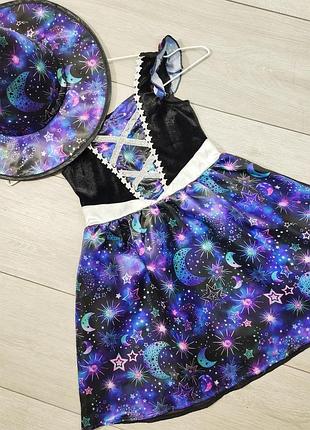 Платье волшебницы колдунья ведьмочка ведьма хелловин