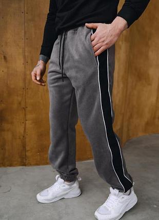 Теплые спортивные штаны флис полар мягкие удобные свободного кроя прямые оверсайз осенние зимние весенние демисезонные джоггеры повседневные качественные новые